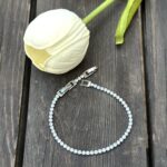 اسوارة التينيس الترند ستراس فضي