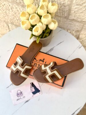 سليبر هيرمز قماش عسلي🤎