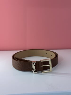 حزام ysl عسلي هاردوير ذهبي