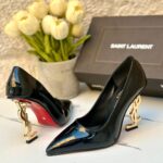 هيلز ysl، كعب ذهبي واحمر