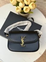 ⁦YSL سولفيرينو اسود جلد ناعم مع بوكس 🖤🎁 (نسخة)⁩ - الصورة ⁦2⁩