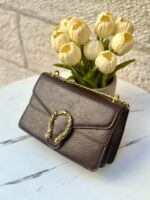 ⁦شنتة غوتشي بني، غير مختوم 22سم⁩ - الصورة ⁦3⁩