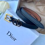 حزام Dior اسود مع علبة مختوم