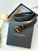 ⁦حزام ysl اسود(شعار دائري) مع علبة مختوم⁩ - الصورة ⁦3⁩