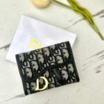 جزدان DIOR رمادي معرق صغير