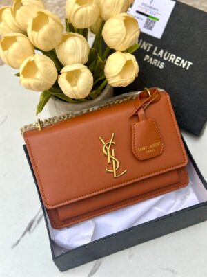 YSL كتف/كروس عسلي مع علبة 🤎🎁
