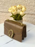 ⁦شنتة غوتشي كاكي، غير مختوم 22سم⁩ - الصورة ⁦3⁩