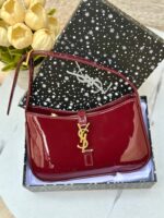 ⁦Ysl هوبو برغندي لامع،مع علبة 🔥⁩ - الصورة ⁦2⁩