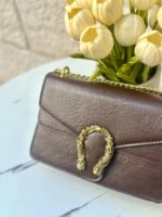 ⁦شنتة غوتشي بني، غير مختوم 22سم⁩ - الصورة ⁦2⁩