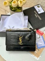⁦YSL كتف/كروس اسود جلد تمساح مع علبة 🖤🎁⁩ - الصورة ⁦2⁩