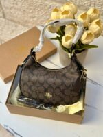 شنتة كوتش كارمن بني قاعدة 20سم مع علبة