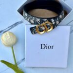 حزام Dior معرق مع علبة مختوم