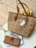 ⁦كوتش عسلي بكج (حقيبة+جزدان نقود)⁩ - الصورة ⁦3⁩