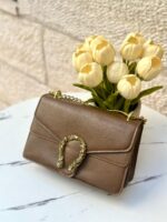 ⁦شنتة غوتشي كاكي، غير مختوم 22سم⁩ - الصورة ⁦4⁩