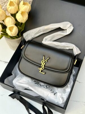 YSL سولفيرينو اسود جلد ناعم مع بوكس 🖤🎁 (نسخة)