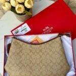 حقيبة كوتش كرامل فاتح، 30سم مع علبة