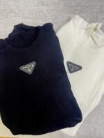 ⁦بلوزة جولف prada اسود صوف⁩ - الصورة ⁦2⁩