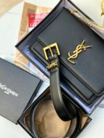 ⁦بكج (حقيبة+حزام) ysl اسود 🖤⁩ - الصورة ⁦3⁩