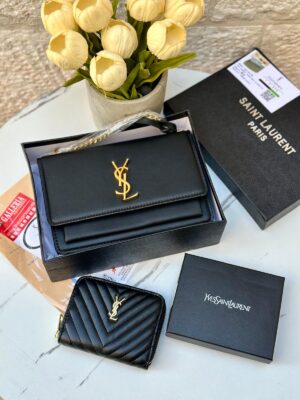 بكج ysl (حقيبة+محفظة) 🖤