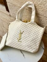 ⁦ysl كبير مع جزدان اضافي 🤍 ابيض⁩ - الصورة ⁦2⁩