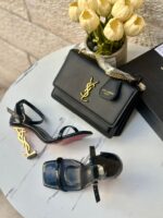 ⁦بكج YSL اسود مع هيلز مفتوح⁩ - الصورة ⁦2⁩