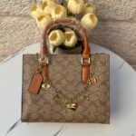 حقيبة Coach Rogue مع مداليا السلسلة وحزام اضافي طويل قاعدة 25سم