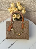 حقيبة Coach Rogue مع مداليا السلسلة وحزام اضافي طويل قاعدة 25سم