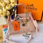 حقيبة ايرمز كيلي بيبي بينك شمواه، قاعدة 25سم مع وشاح واكسسوار