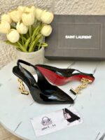 ⁦بكج YSL اسود مع هيلز مفتوح من الخلف⁩ - الصورة ⁦6⁩