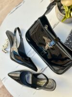 ⁦بكج YSL هوبو مع هيلز مفتوح من الخلف.. اكسسوار فضي⁩ - الصورة ⁦3⁩