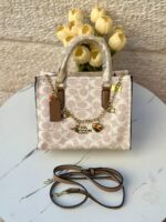 حقيبة Coach Rogue مع مداليا السلسلة وحزام اضافي طويل قاعدة 25سم