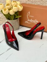 ⁦هيلز Louboutin مغلق من الامام♥️ ارتفاع 10 سم⁩ - الصورة ⁦2⁩