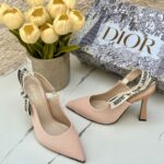 هيلز Dior بيج، قماش، ارتفاع 7سم