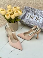هيلز Dior بيج، قماش، ارتفاع 7سم