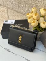 ⁦بكج YSL ساسلة مع هيلز مغلق، جلد مَت ⚫️⁩ - الصورة ⁦4⁩