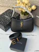 بكج (حقيبة+حزام) ysl هوبو اسود🖤 الحقيبة قاعدة 23سم مع علبة الحزام مختوم ومع علبة