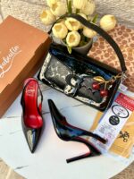 ⁦بكج Louboutin مسكر من الامام♥️ ارتفاع 10 سم⁩ - الصورة ⁦3⁩