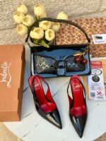 ⁦بكج Louboutin مسكر من الامام♥️ ارتفاع 10 سم⁩ - الصورة ⁦5⁩