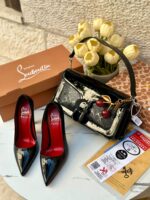 ⁦بكج Louboutin مسكر كامل♥️ ارتفاع 10 سم⁩ - الصورة ⁦5⁩