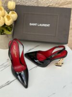 ⁦بكج YSL اسود مع هيلز مفتوح من الخلف⁩ - الصورة ⁦4⁩