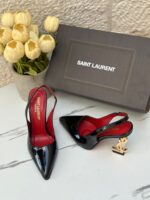 ⁦بكج YSL اسود مع هيلز مفتوح من الخلف⁩ - الصورة ⁦5⁩