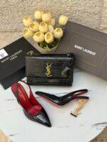 بكج YSL اسود مع هيلز مفتوح من الخلف