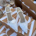 هيلز ZARA ابيض مع اللؤلؤ🤍 ارتفاع 7سم