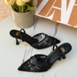 هيلز ZARA اسود مع اللؤلؤ 🖤 ارتفاع 7 سم