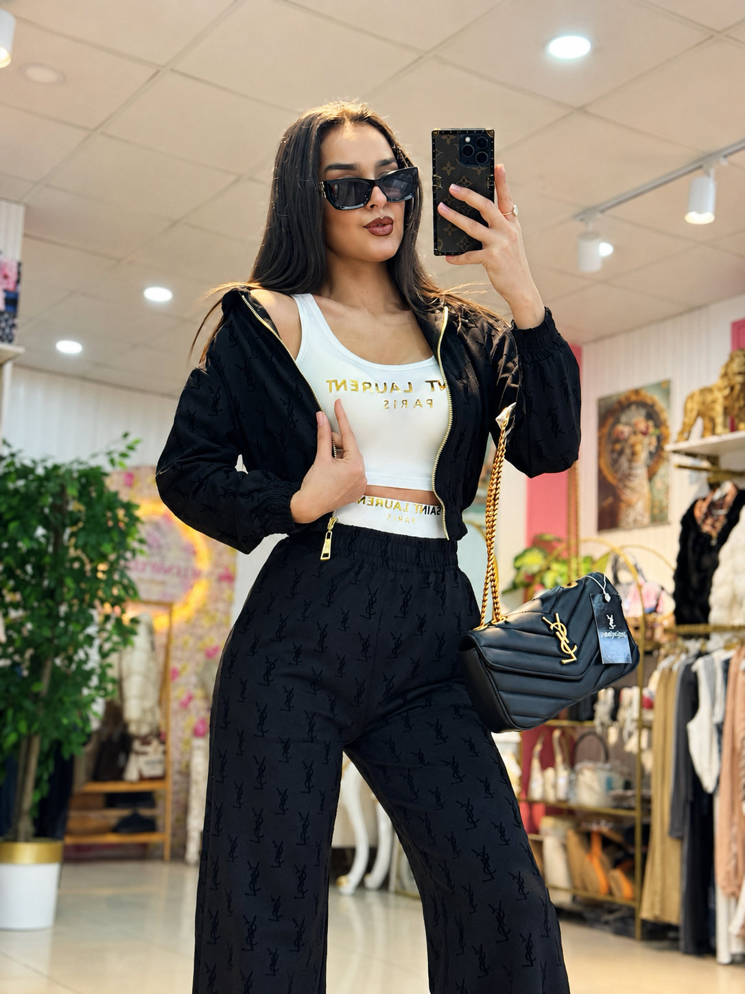 F84490B0-149B-4CBC-B26C-F699514CF66E طقم ysl اسود 3 قطع 🖤 - الصورة 1