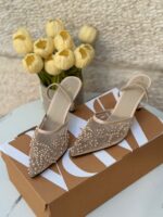 ⁦هيلز ZARA بيج مع اللؤلؤ ارتفاع 7 سم⁩ - الصورة ⁦4⁩